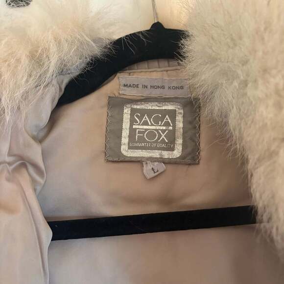 Vintage Saga Fox Natural Blue Fox Fur Coat - Picture 3 of 5